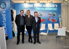 Representing McAirlaid's Nonwovens GmbH: Jeff Thornton, Alexandra Maksimov and Aleksei Dobrosman